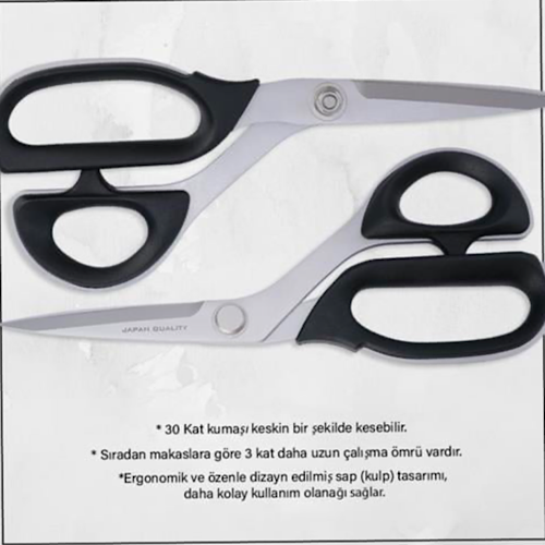 PROFESYONEL 10 NO PLASTİK MAKAS 250MM (PIN-7250)